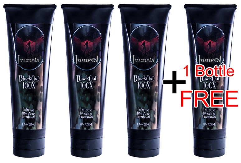 BlackOut Tanning Bed Lotion - 4 Bottle Offer